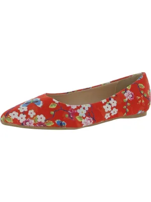 Aaron SF Womens Floral Slip On Ballet Flats