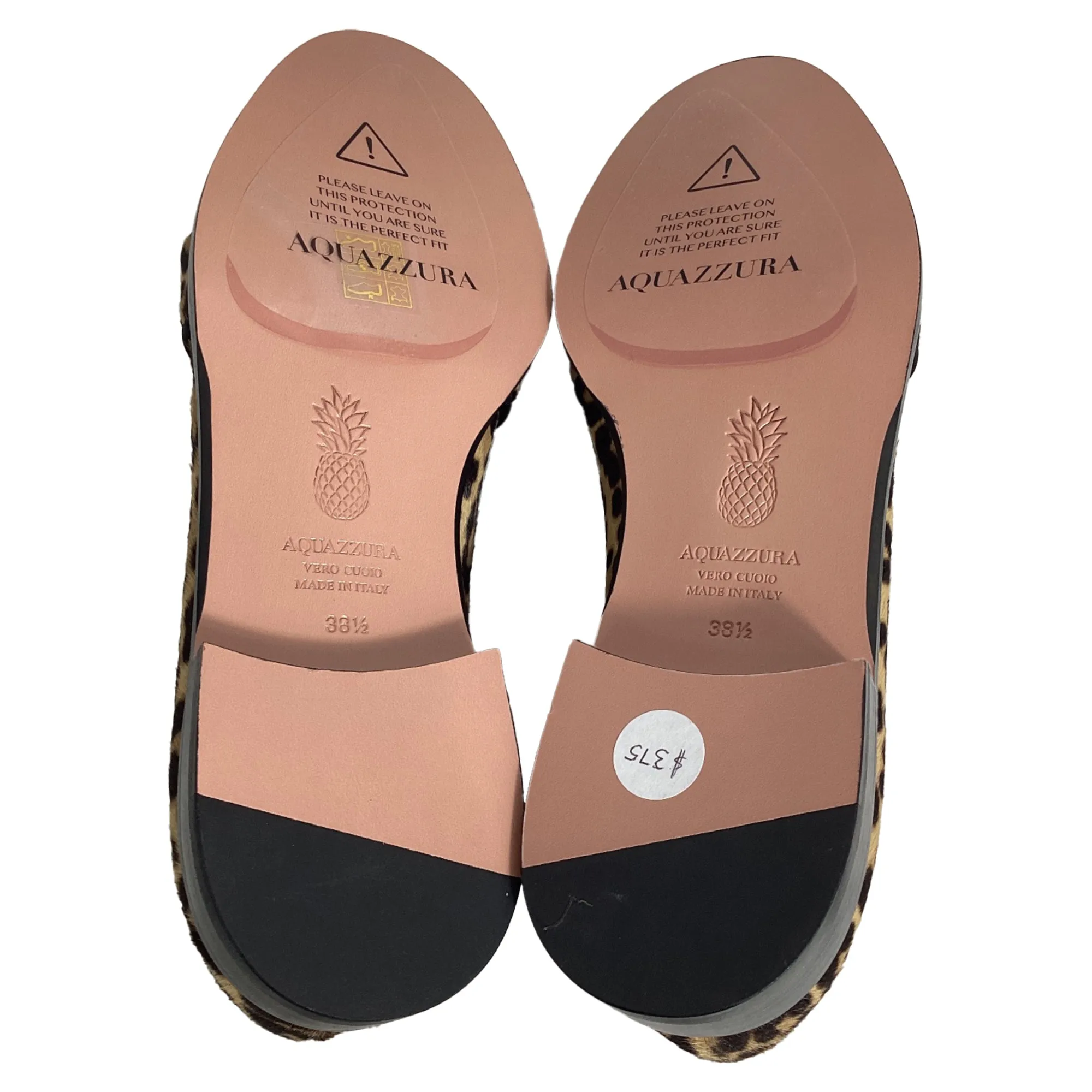 Aquazzura Martin Grosgrain-Trimmed Loafers in Animal Print Ponyhair