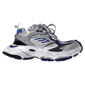 Balenciaga Cargo Sneakers in Grey and Blue Polyurethane