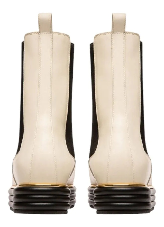 Bally Faelisa 6239410 Women's Bone Calf Plain Combat Boots