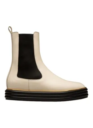 Bally Faelisa 6239410 Women's Bone Calf Plain Combat Boots