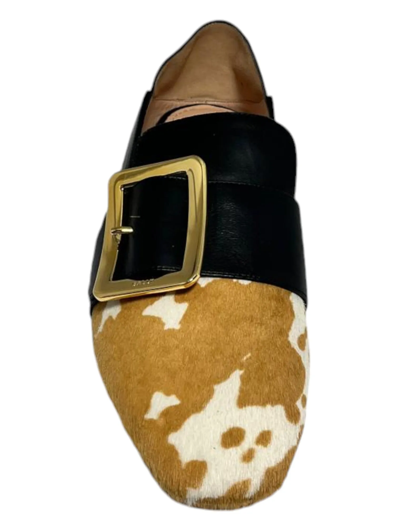 Bally Janelle 6225887 Ladies White/Black Pony Loafers Leather