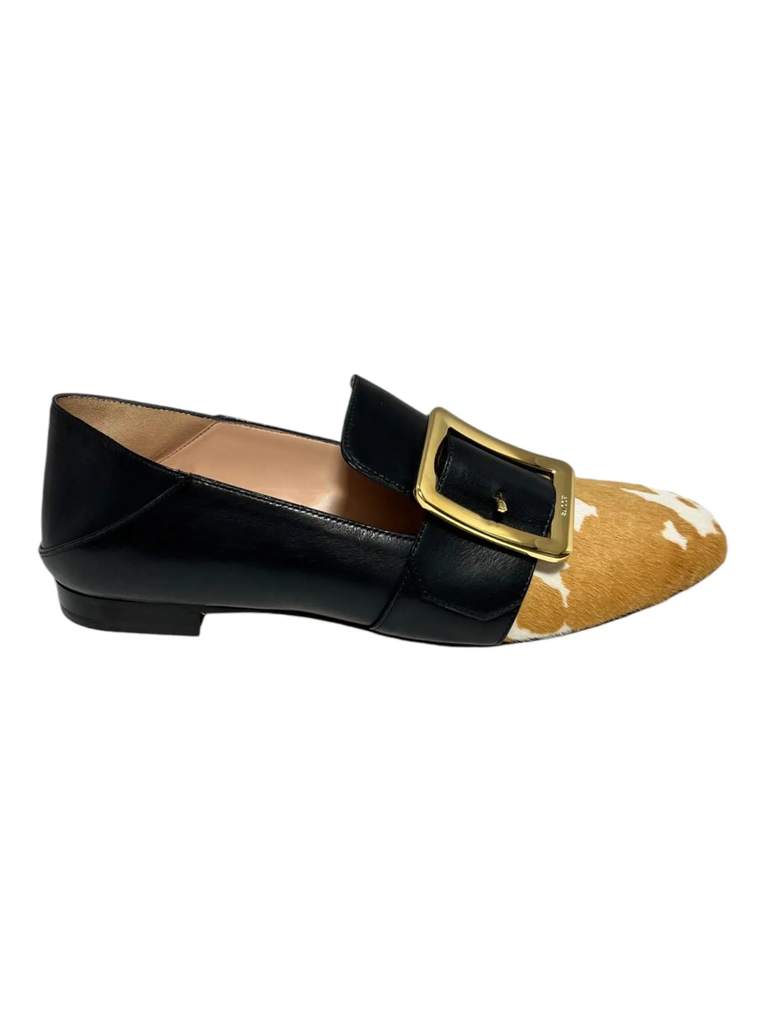 Bally Janelle 6225887 Ladies White/Black Pony Loafers Leather