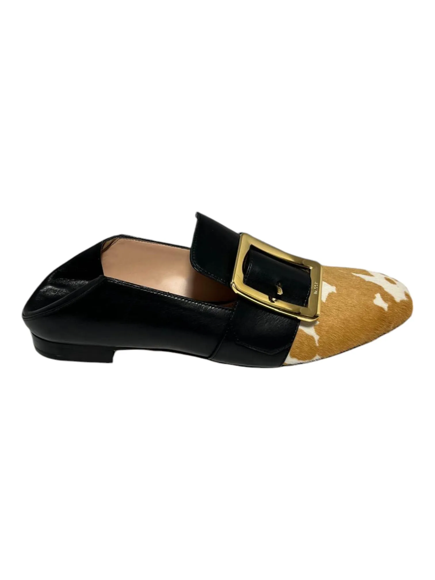 Bally Janelle 6225887 Ladies White/Black Pony Loafers Leather