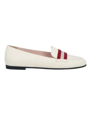 Bally Mady 6244536 Women's Bone Calf Plain Leather Loafers