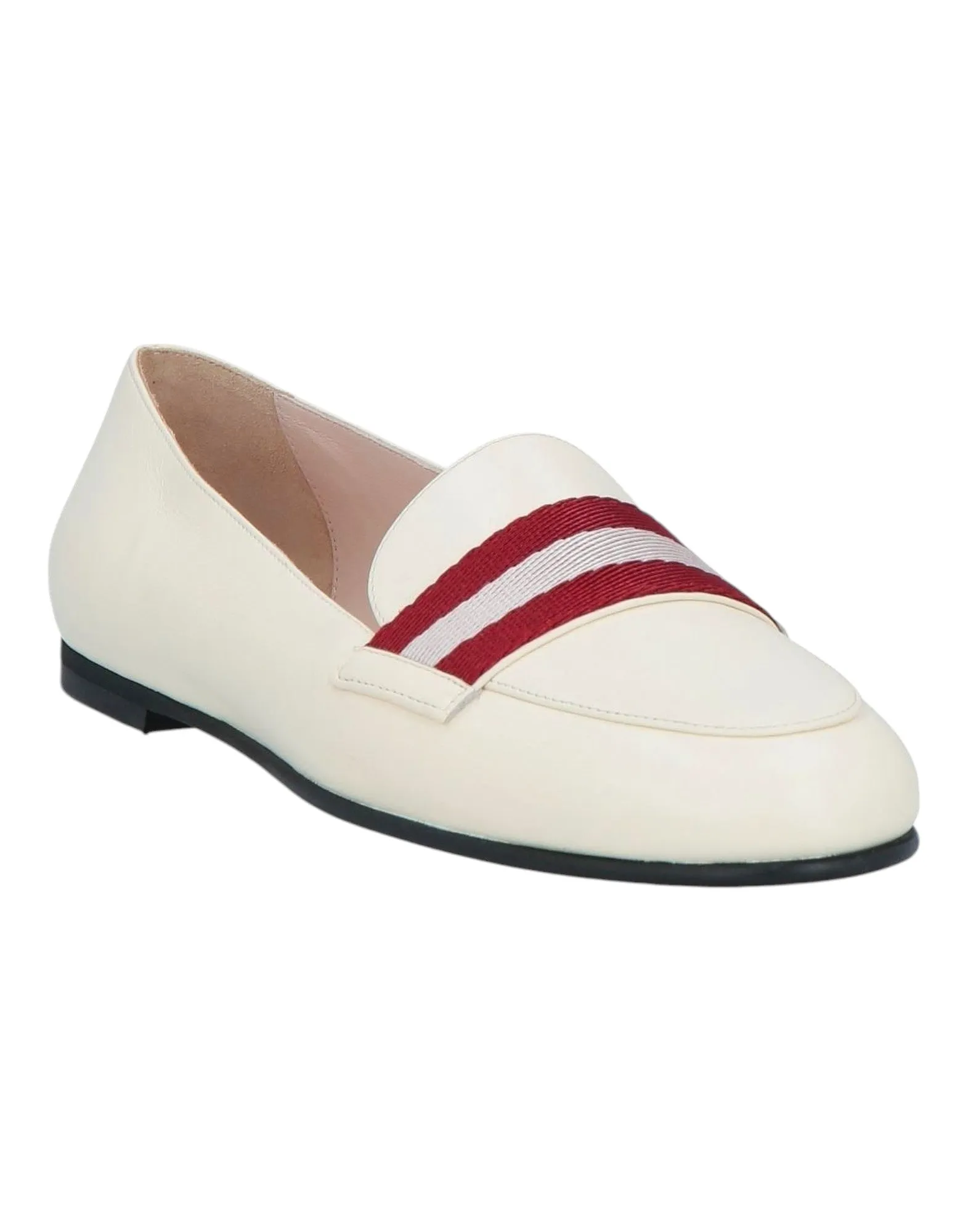 Bally Mady 6244536 Women's Bone Calf Plain Leather Loafers