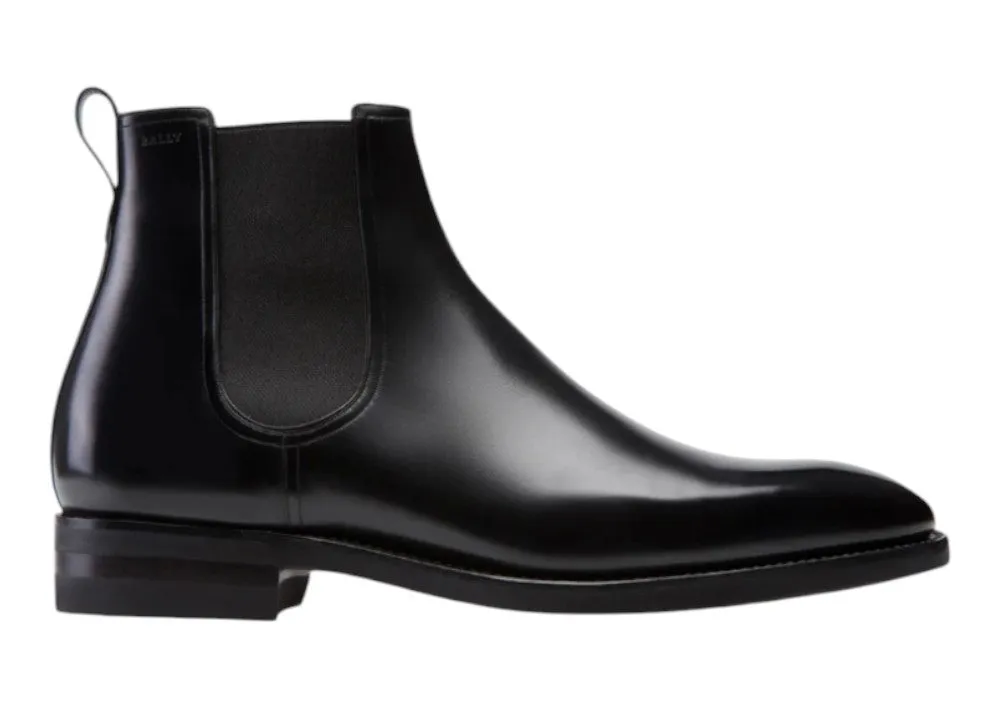 Bally Scavone 6193764 Men's Black Calf Shiny Leather Boots