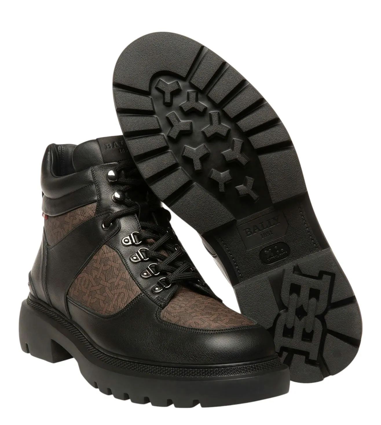 Bally Valensy 6239846 Black Monogram Leather Boots