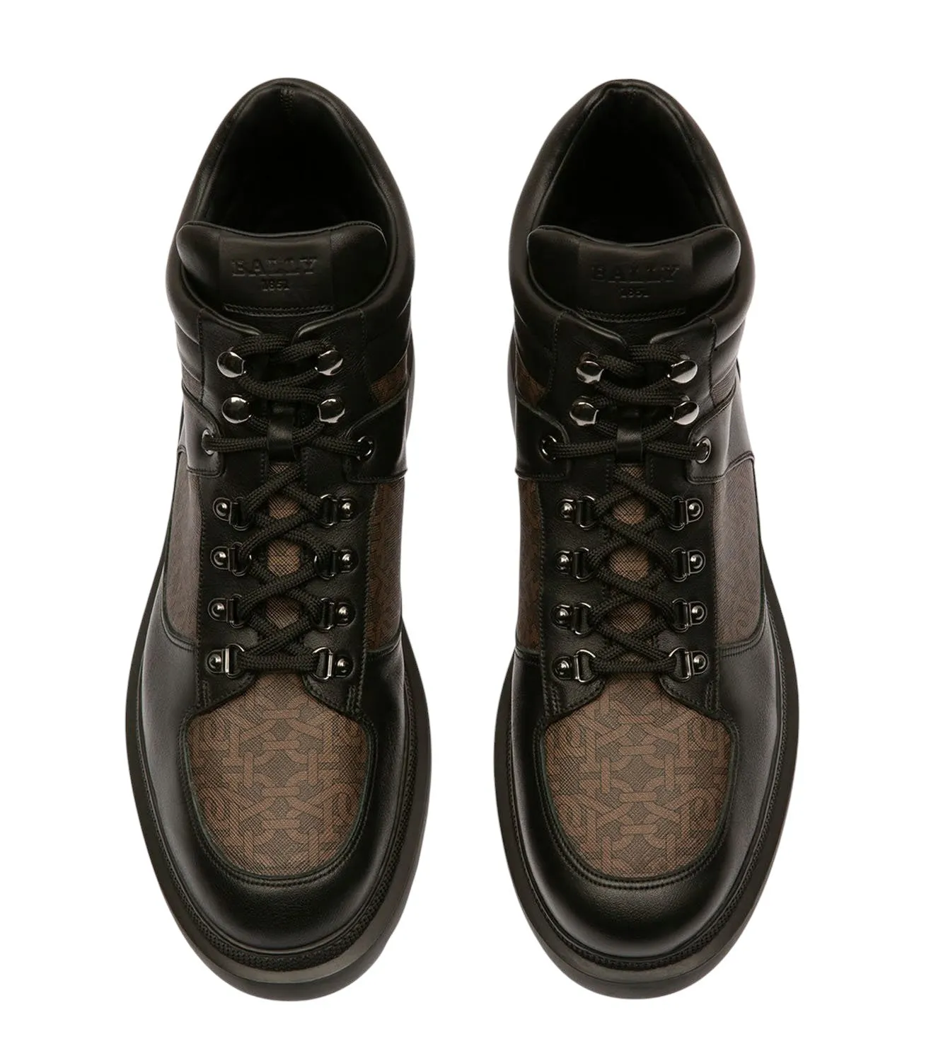 Bally Valensy 6239846 Black Monogram Leather Boots