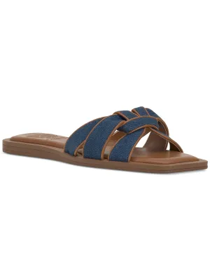 Barcelens Womens Leather Slip On Slide Sandals