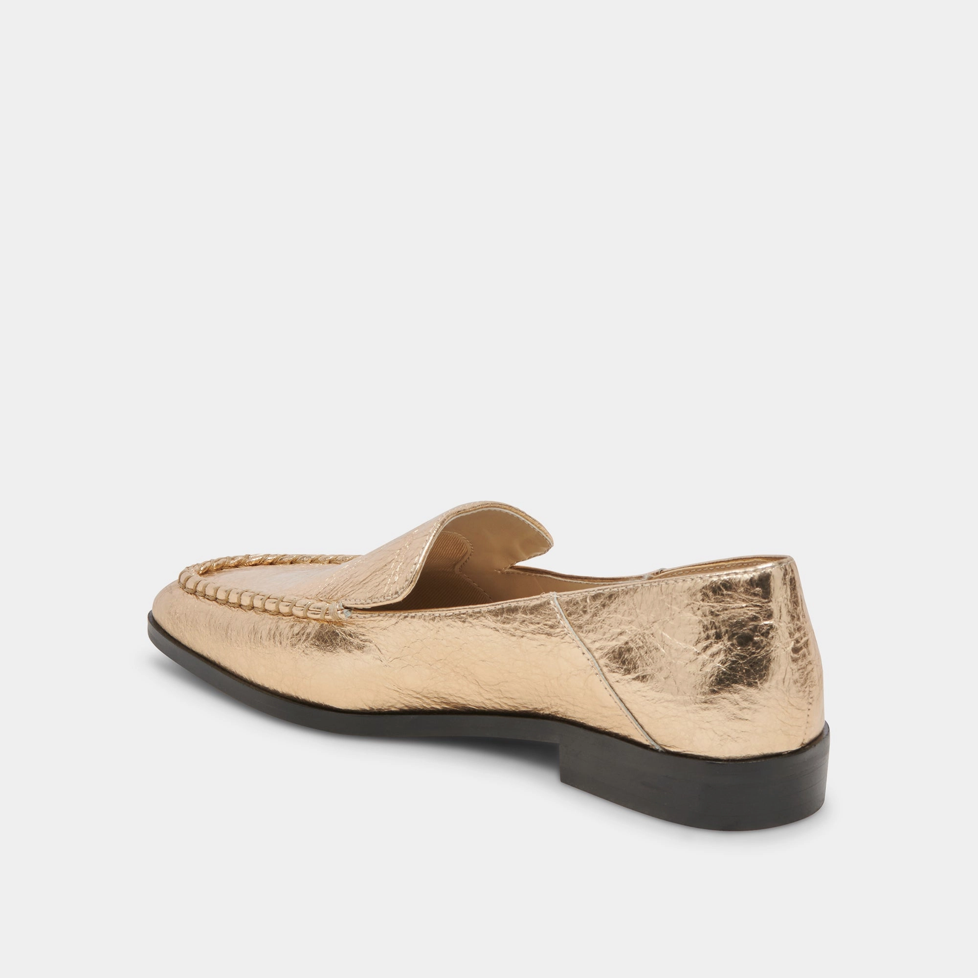 BENY FLATS GOLD DISTRESSED LEATHER