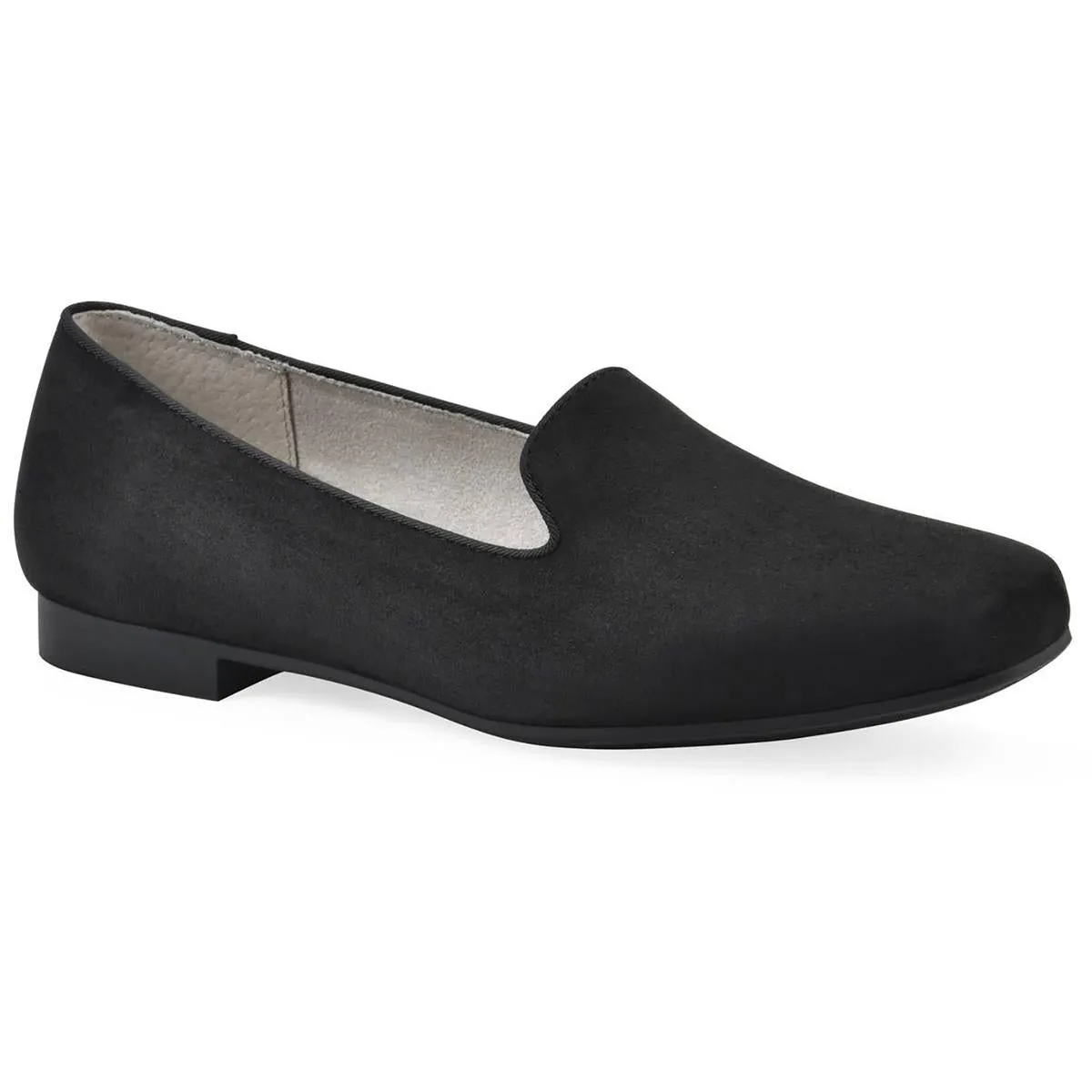 BESSEY Womens Laceless Faux Suede Loafers