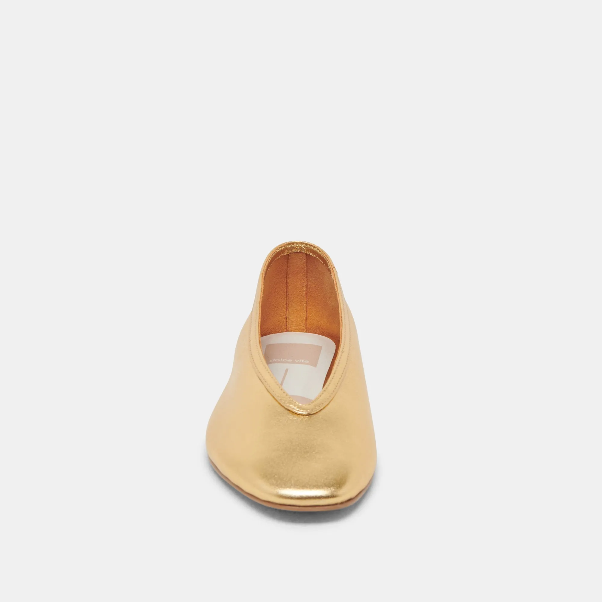 BRAIDY BALLET FLATS GOLD METALLIC LEATHER
