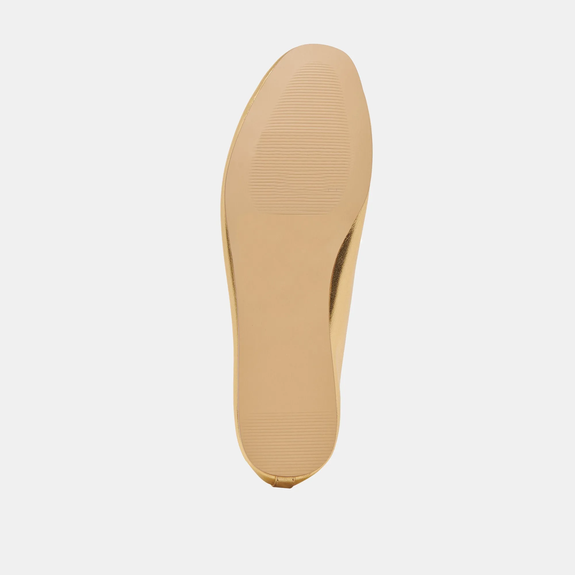 BRAIDY BALLET FLATS GOLD METALLIC LEATHER