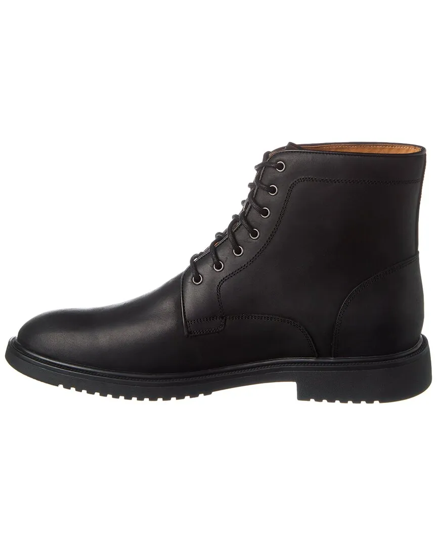 Brass Mark Plain Toe Leather Boot