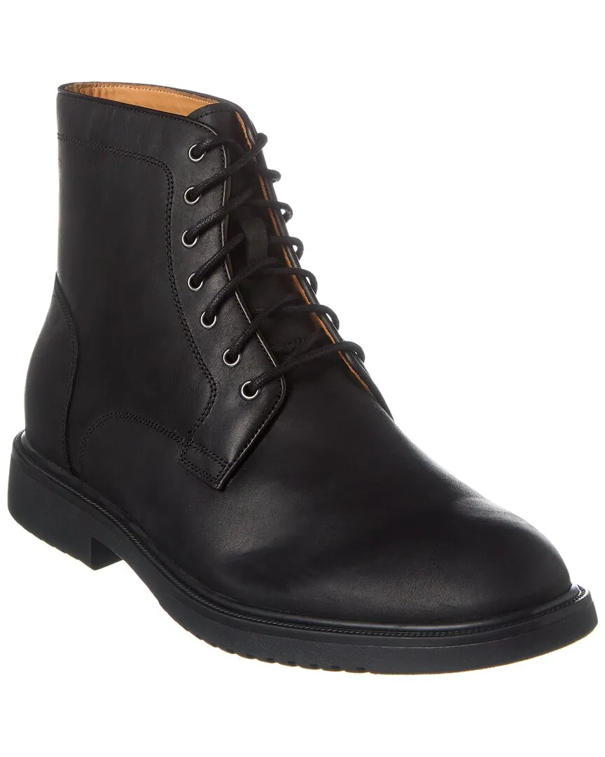 Brass Mark Plain Toe Leather Boot