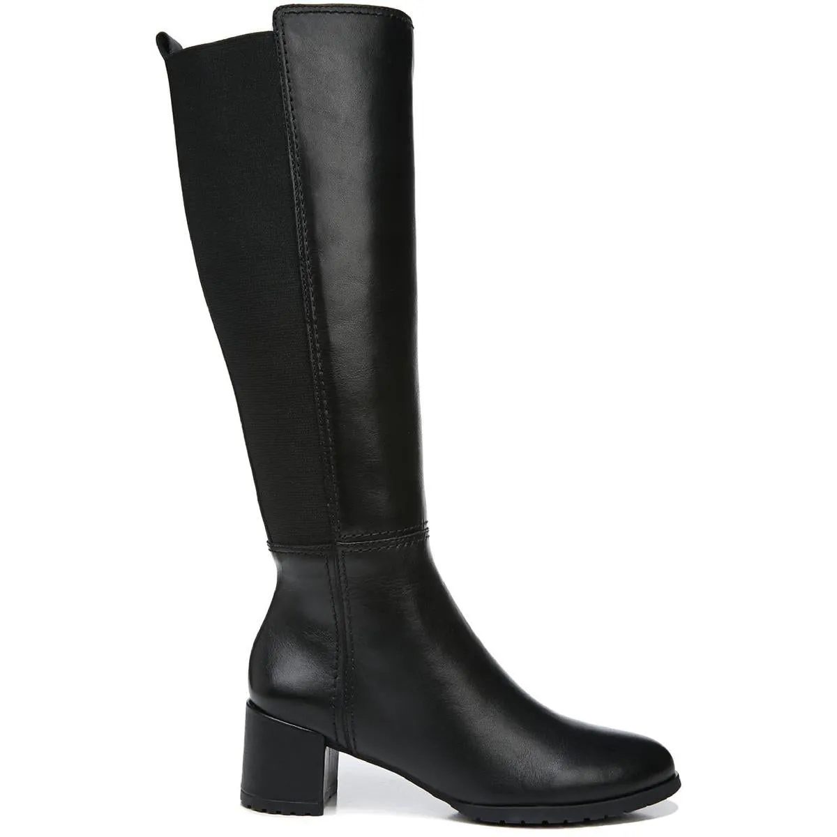 Brent Womens Leather Wide Calf Knee-High Boots