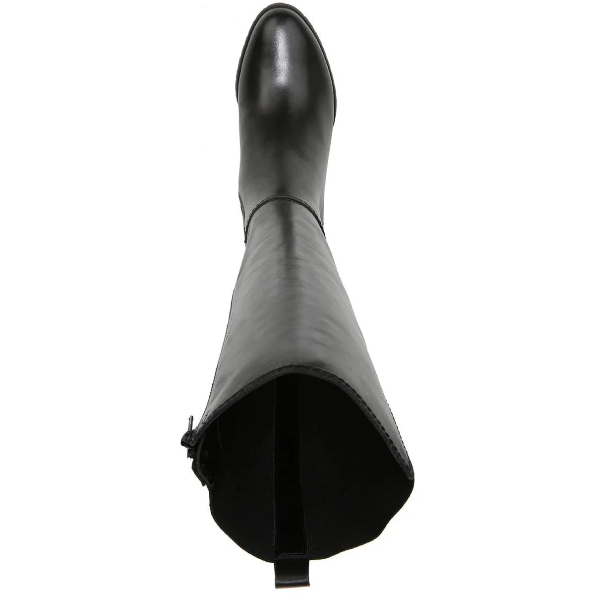 Brent Womens Leather Wide Calf Knee-High Boots