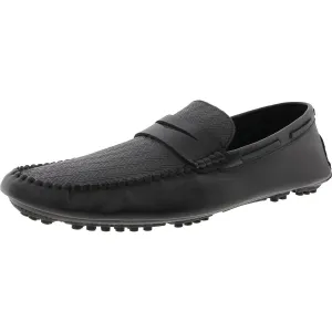 Bristow Mens Textured Leather Loafers