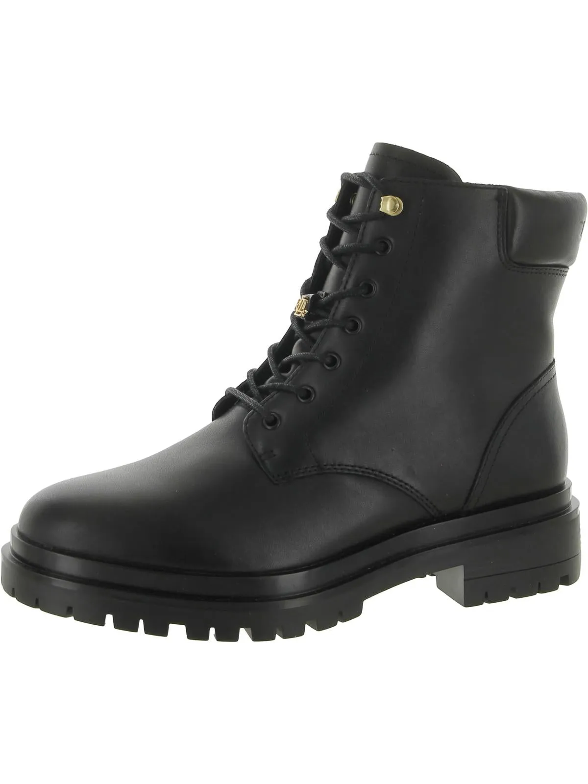 Carlee Womens Suede Shearling Combat & Lace-up Boots