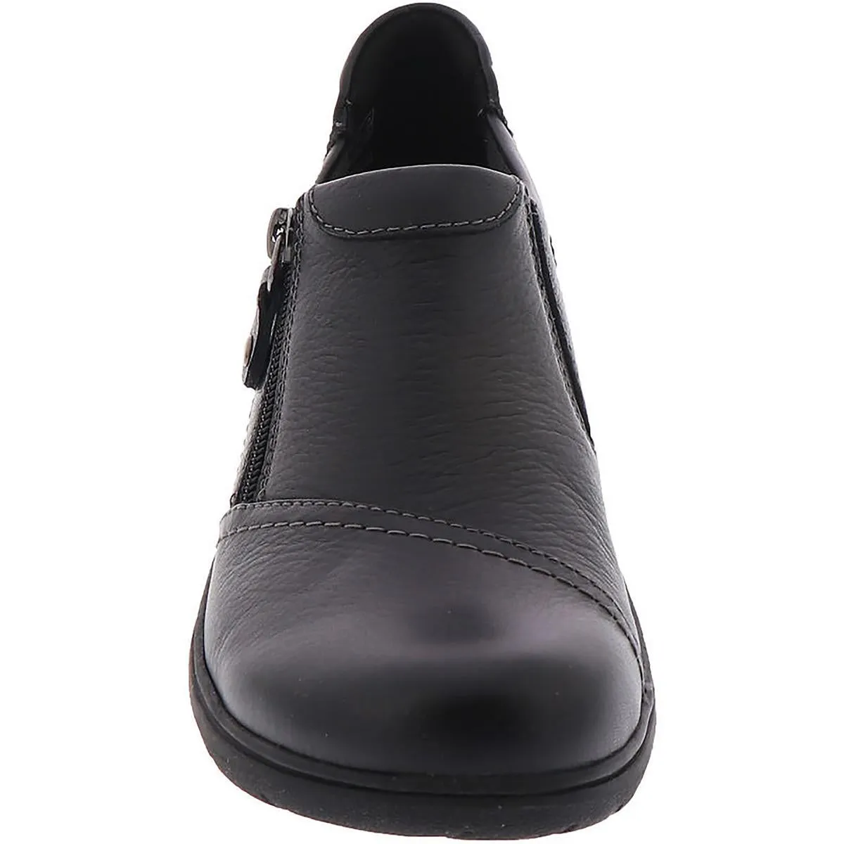 Carleigh Ray Womens Leather Zipper Loafers