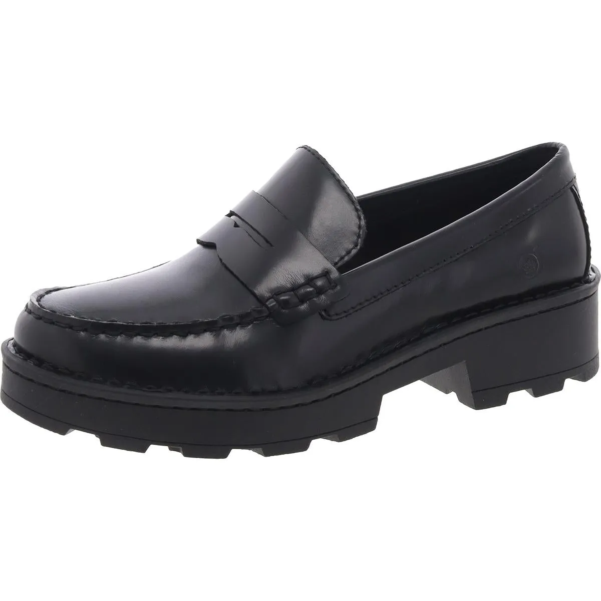 CARRERA Womens Cushioned Footbed Leather Loafers