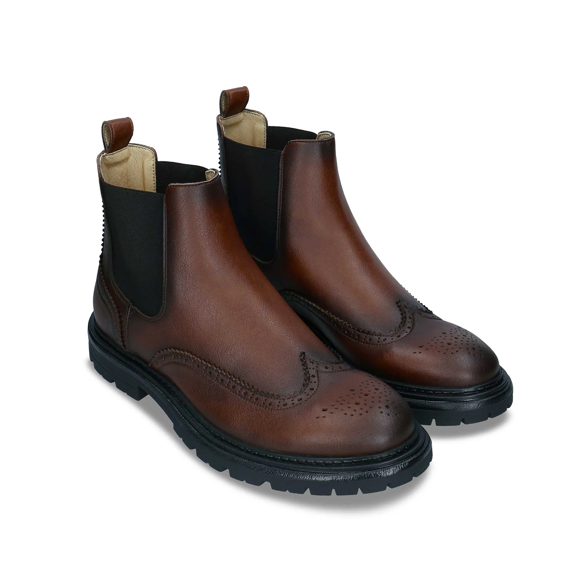 Casian Men's Chelsea Vegan Boots | Brown