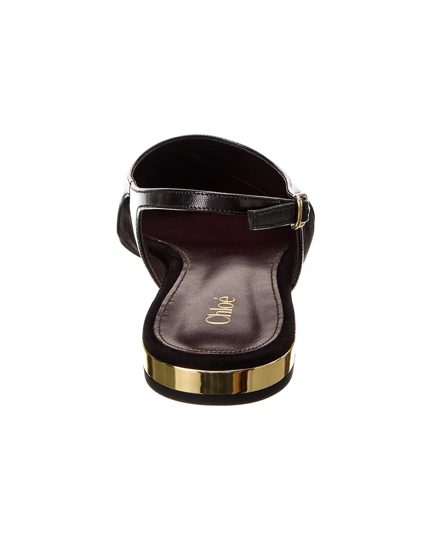 Chloé Saada Leather & Suede Slingback Flat