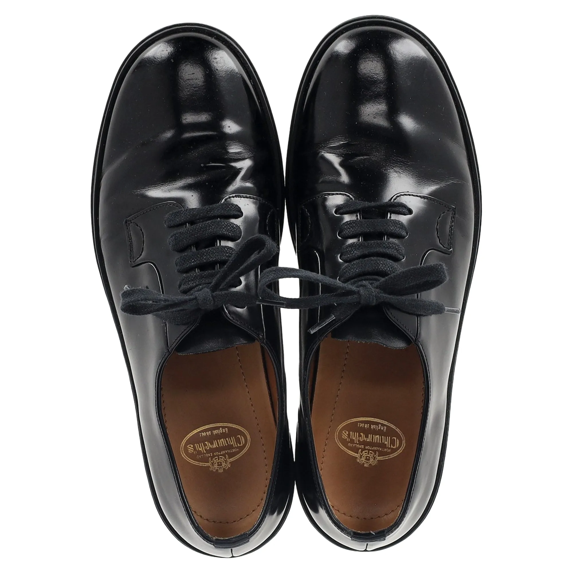 Church's Padfield Polished Derby Shoes in Black Leather