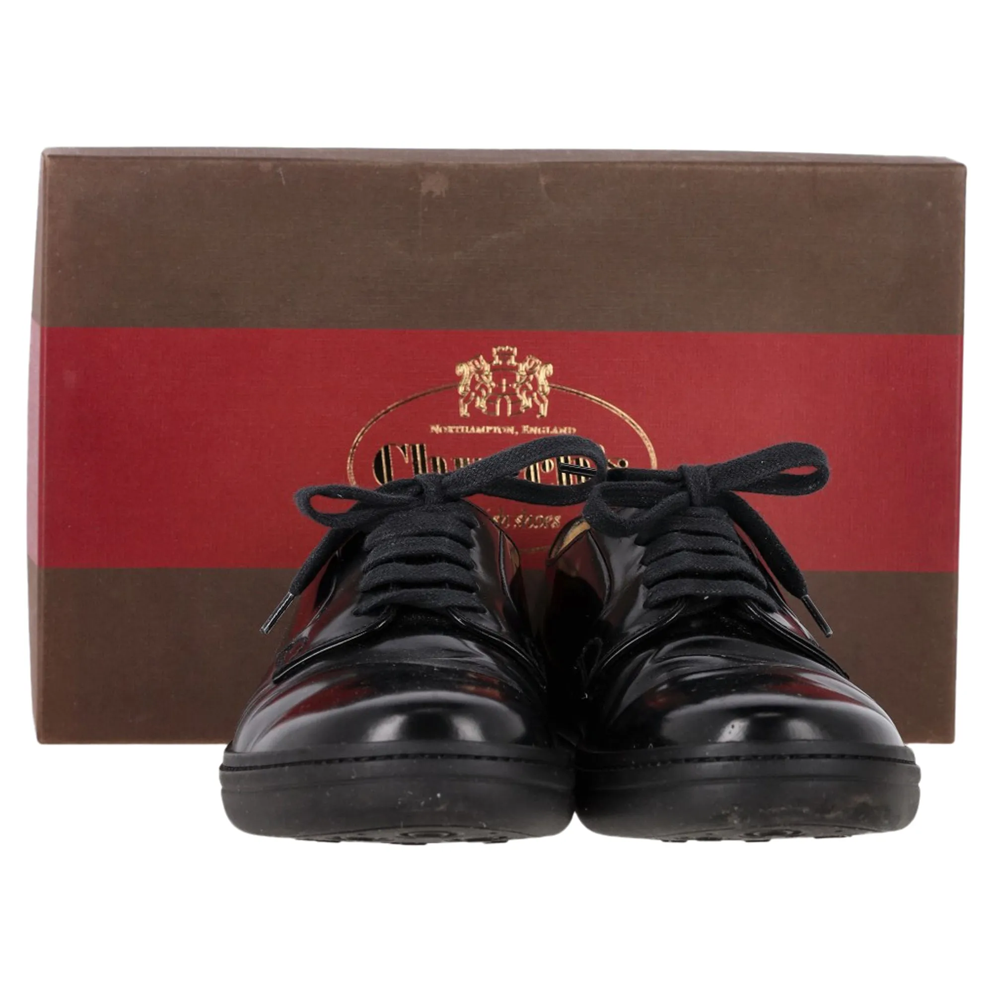 Church's Padfield Polished Derby Shoes in Black Leather
