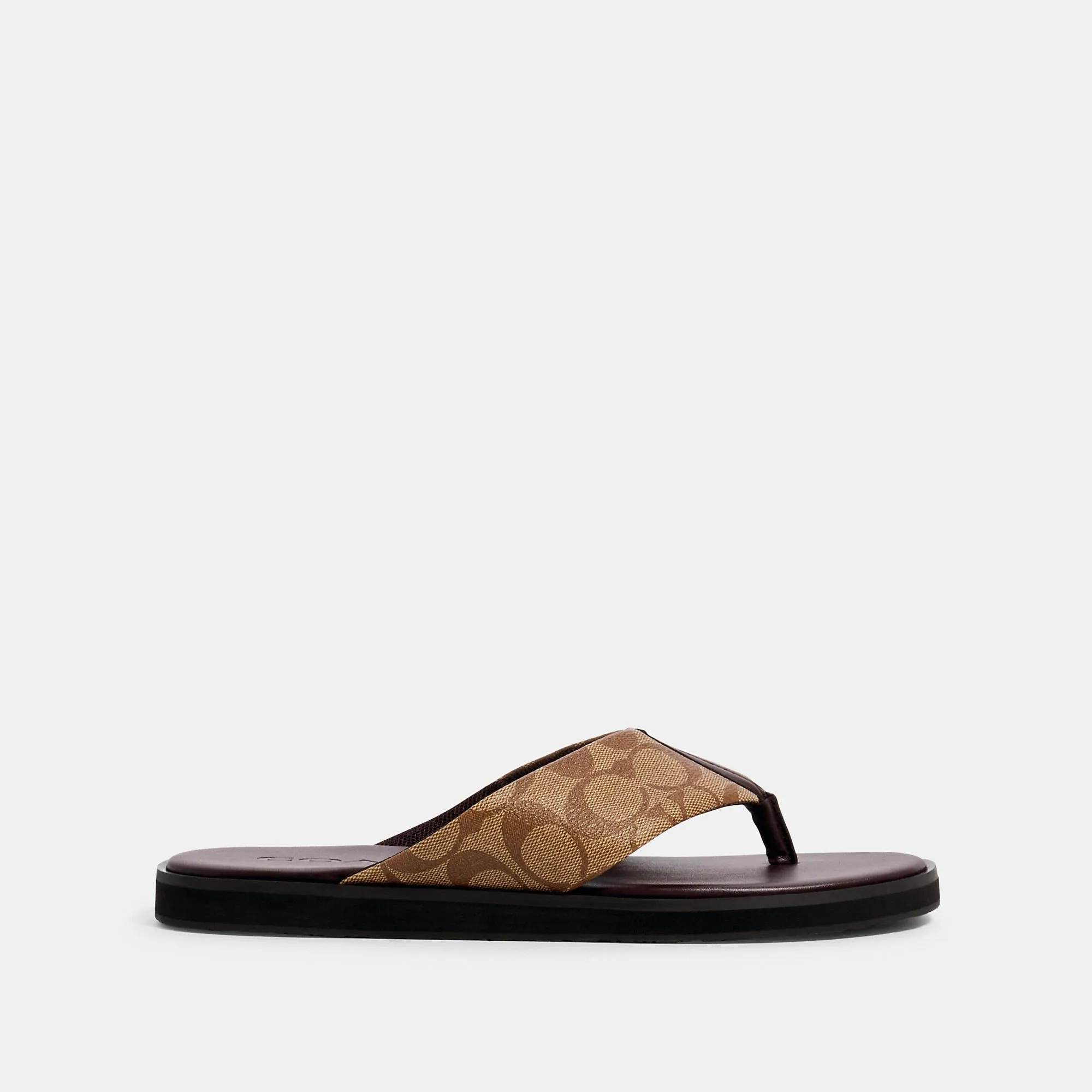 Coach Outlet Flip Flop In Signature Canvas