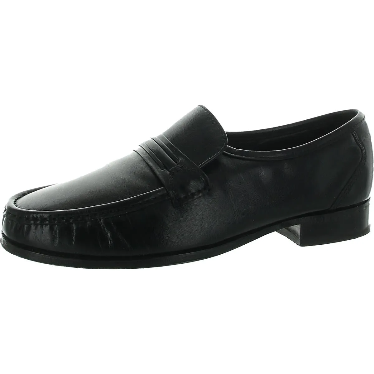 Como Mens Solid Leather Loafers