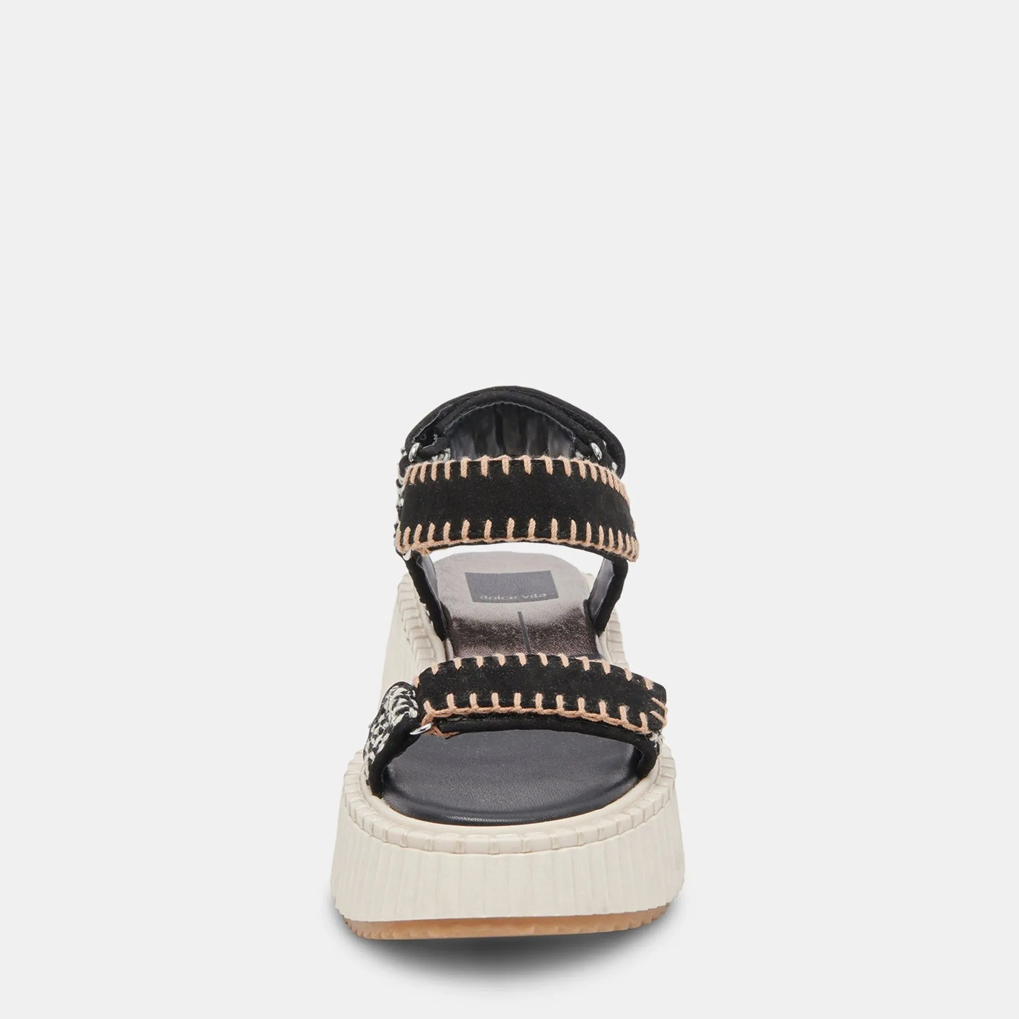 DEBRA SANDALS BLACK WHITE NUBUCK