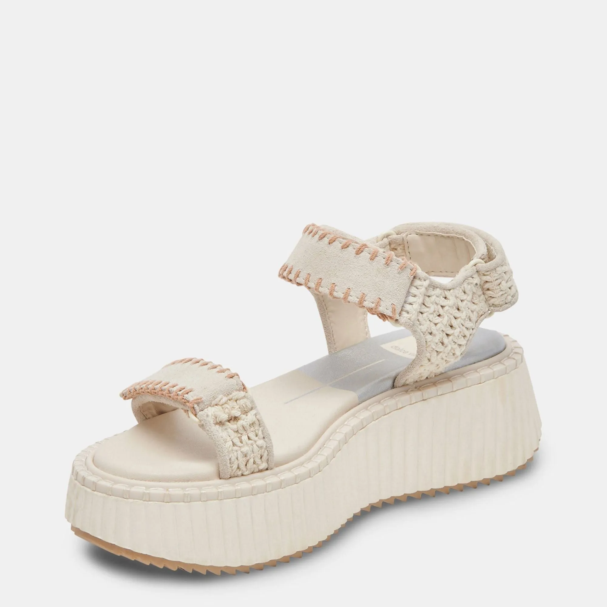 Debra Sandals Ivory Suede