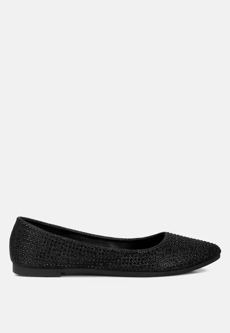denki studded ballerina flats