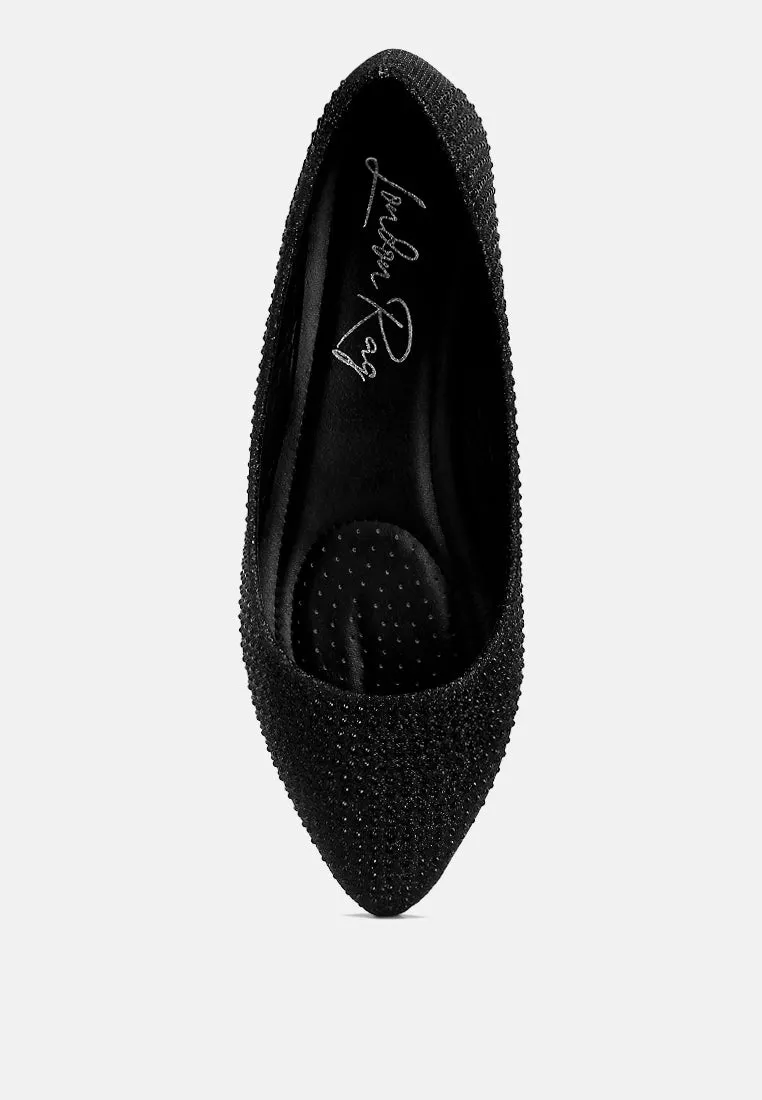 denki studded ballerina flats