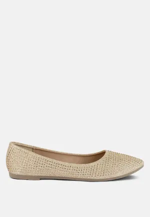 denki studded ballerina flats