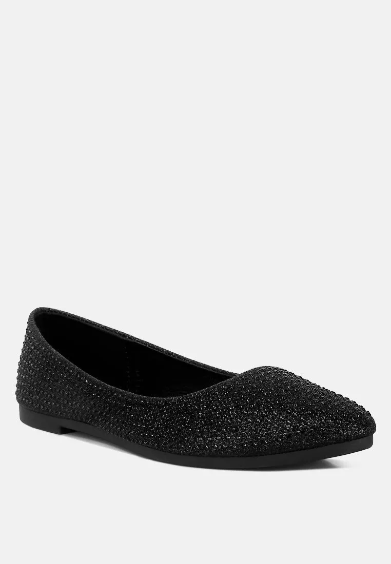 denki studded ballerina flats