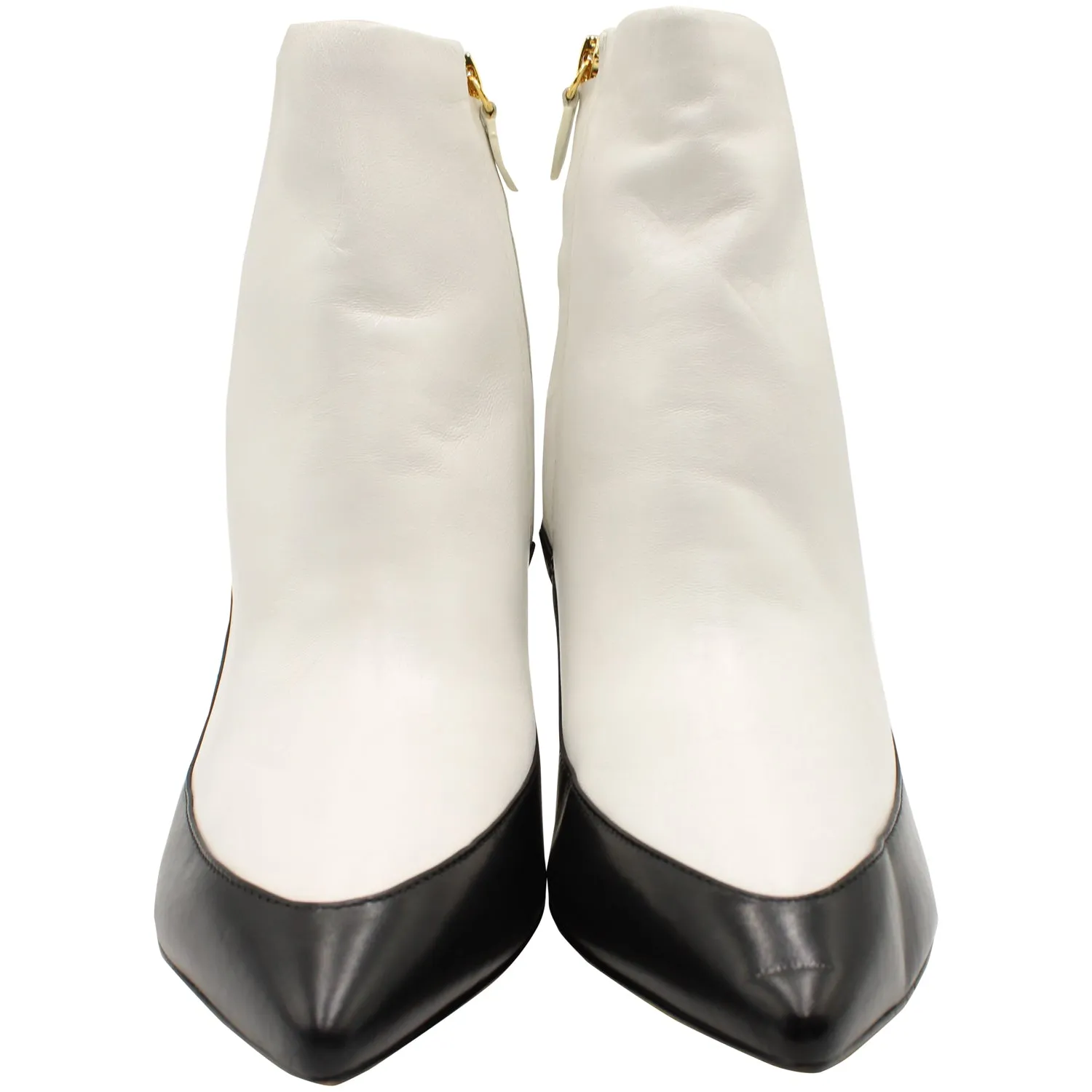 Diane Von Furstenberg Cainta Ankle Boots in White Leather