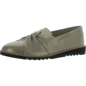 Eena Womens Suede Metallic Loafers