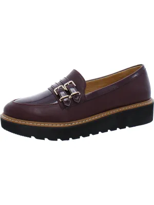 Eiffel Womens Faux Leather Slip On Fashion Loafers