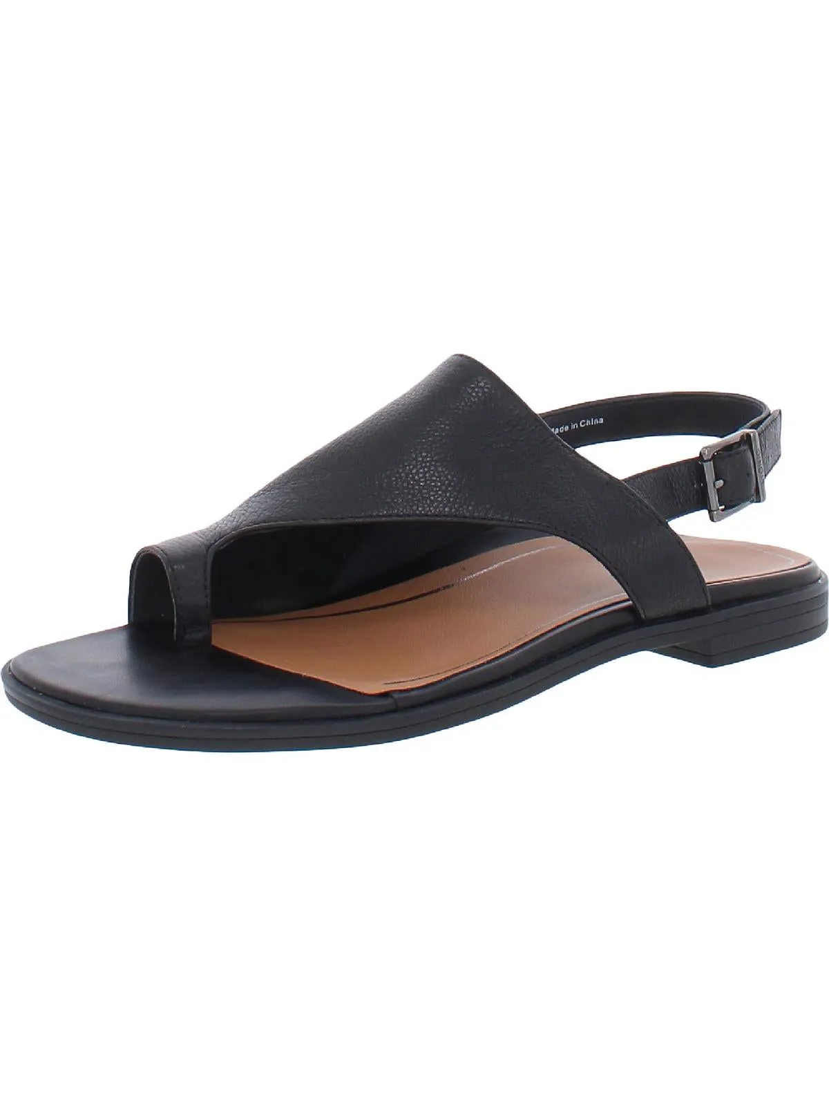 Ella Womens Leather Toe Loop Slingback Sandals