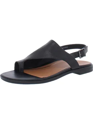Ella Womens Leather Toe Loop Slingback Sandals