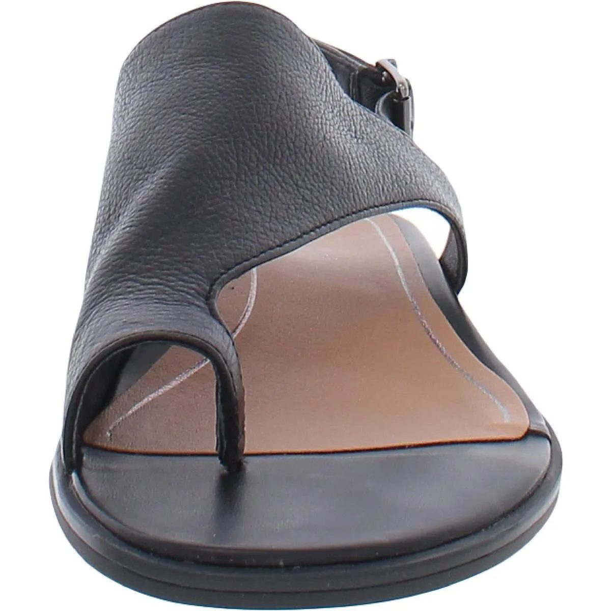Ella Womens Leather Toe Loop Slingback Sandals