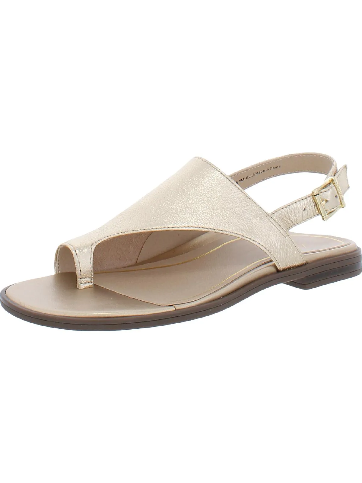 Ella Womens Leather Toe Loop Slingback Sandals