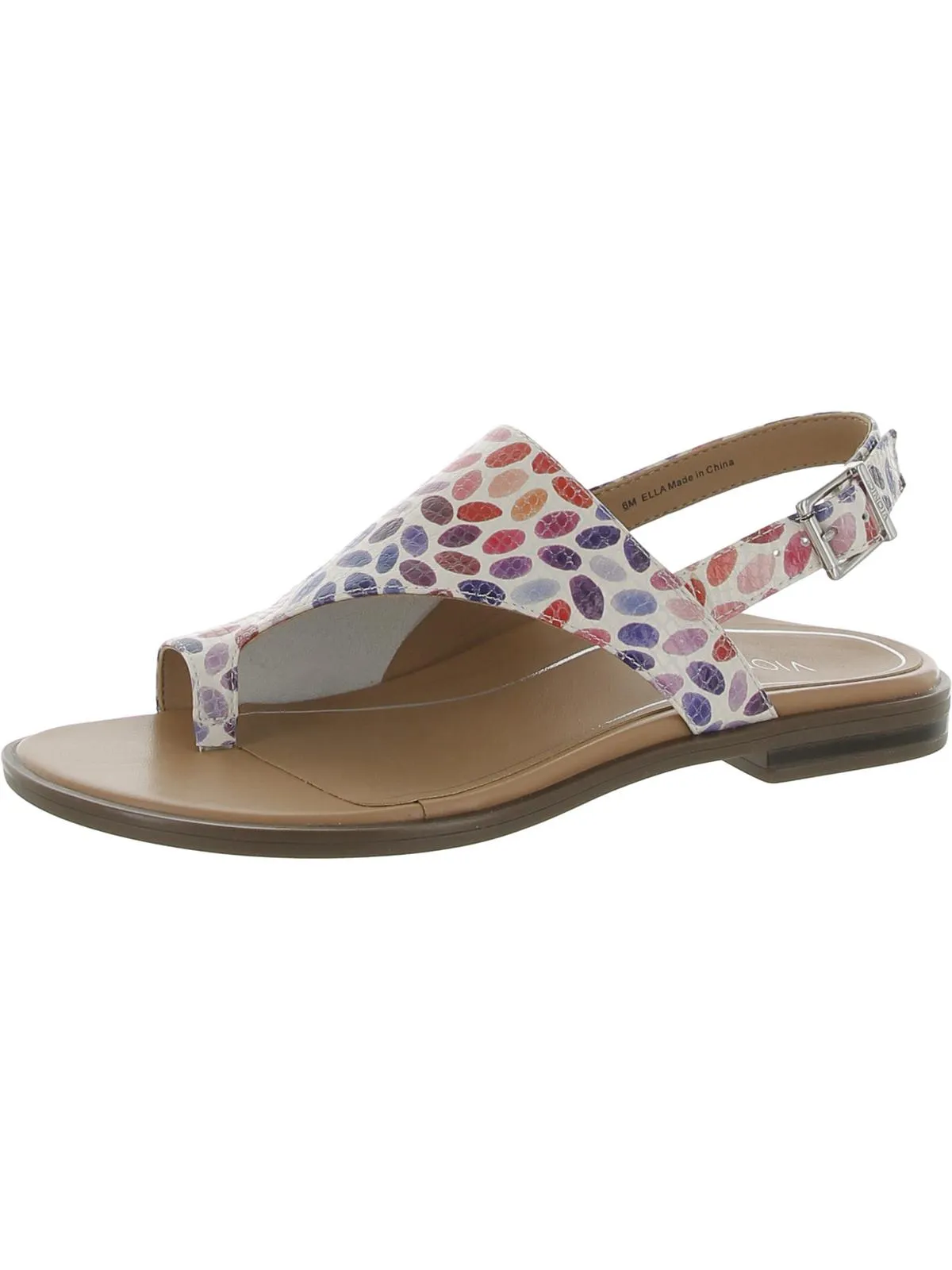 Ella Womens Leather Toe Loop Slingback Sandals
