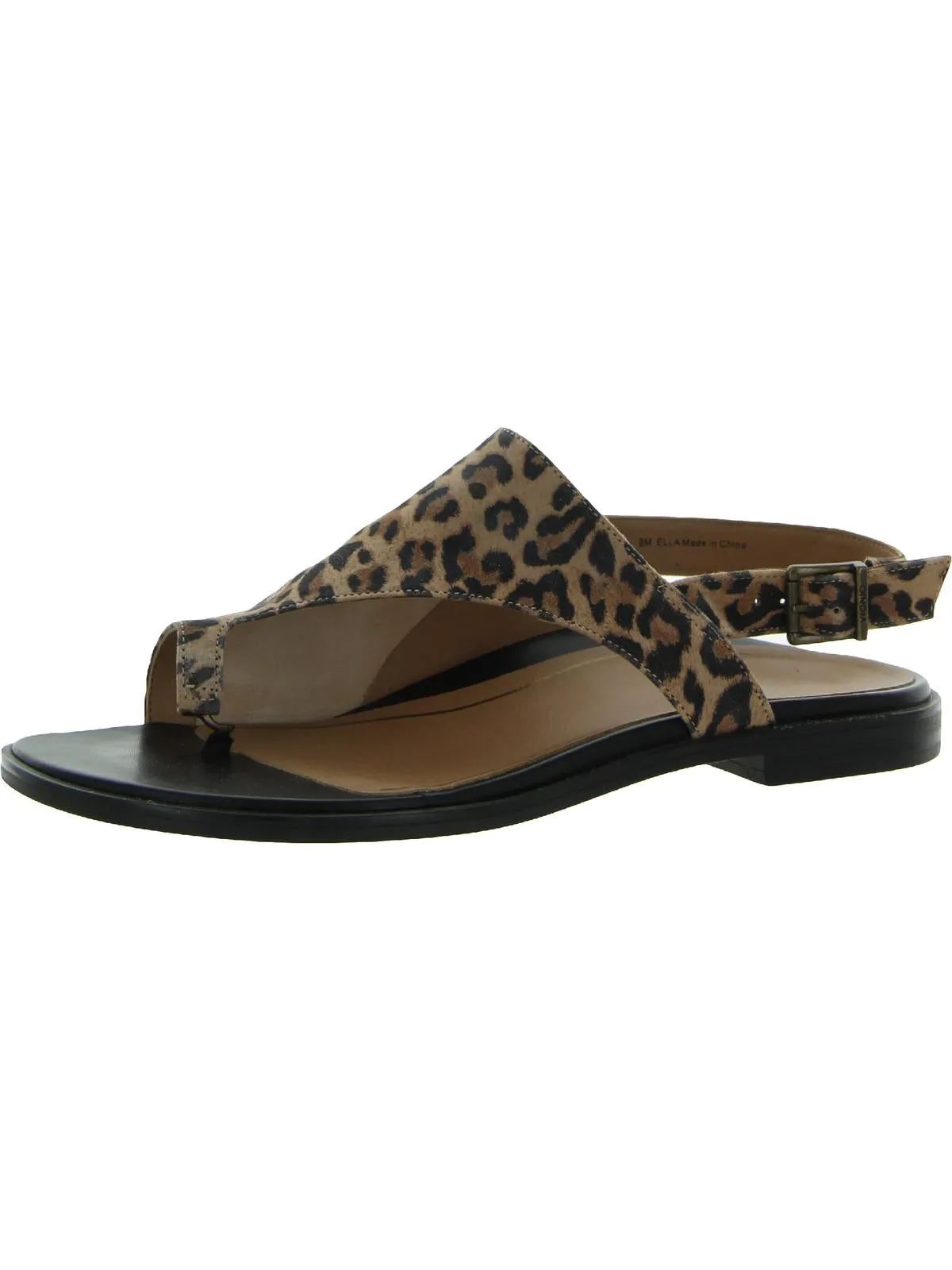 Ella Womens Leather Toe Loop Slingback Sandals