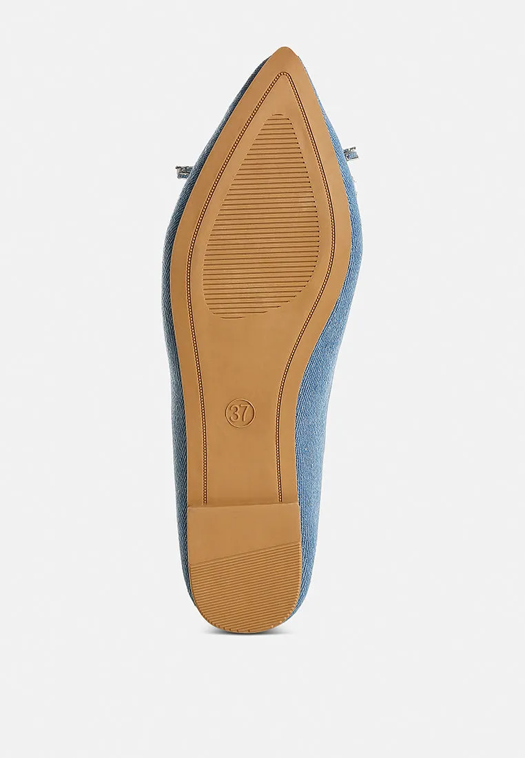 ellerby embellished bow detail ballet flats