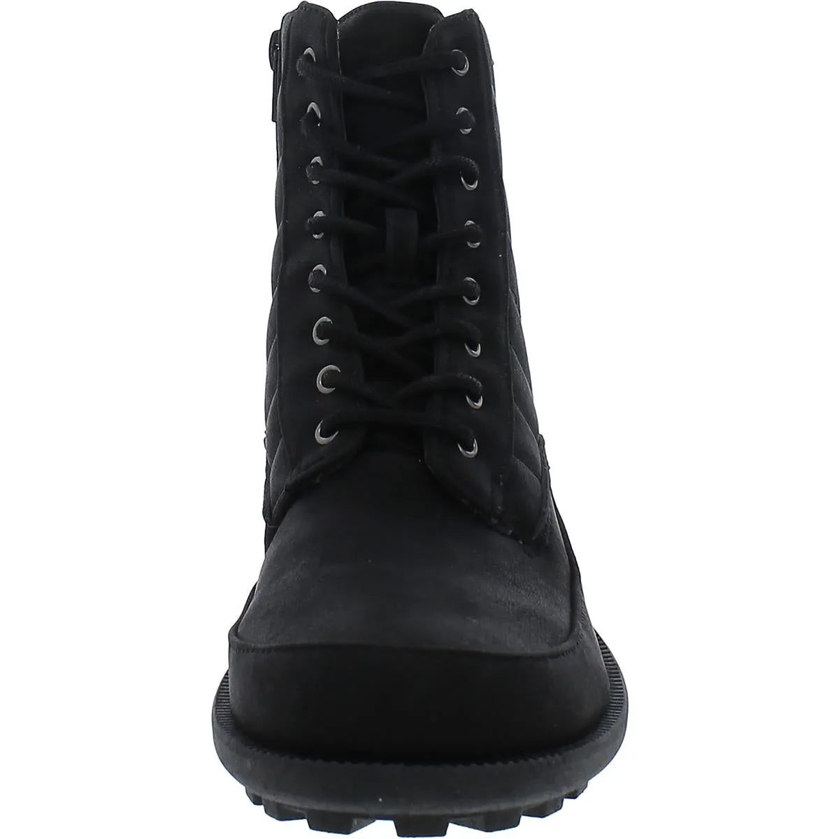 Elsie Womens Zipper Man Made Combat & Lace-Up Boots
