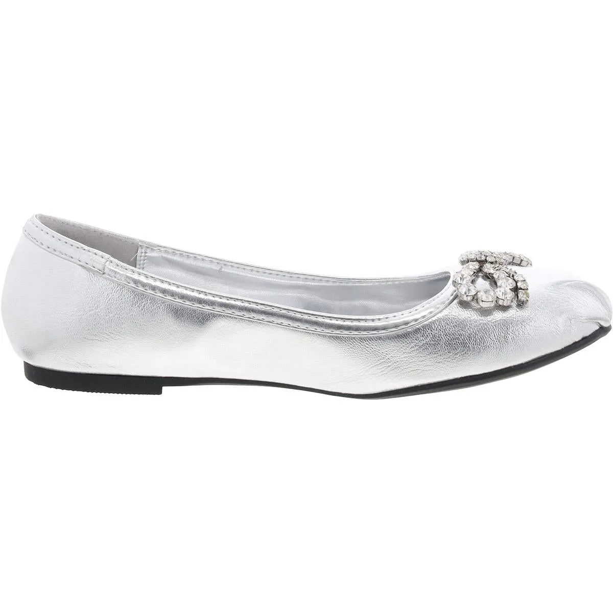 Essense Womens Padded Insole Man Made Ballet Flats